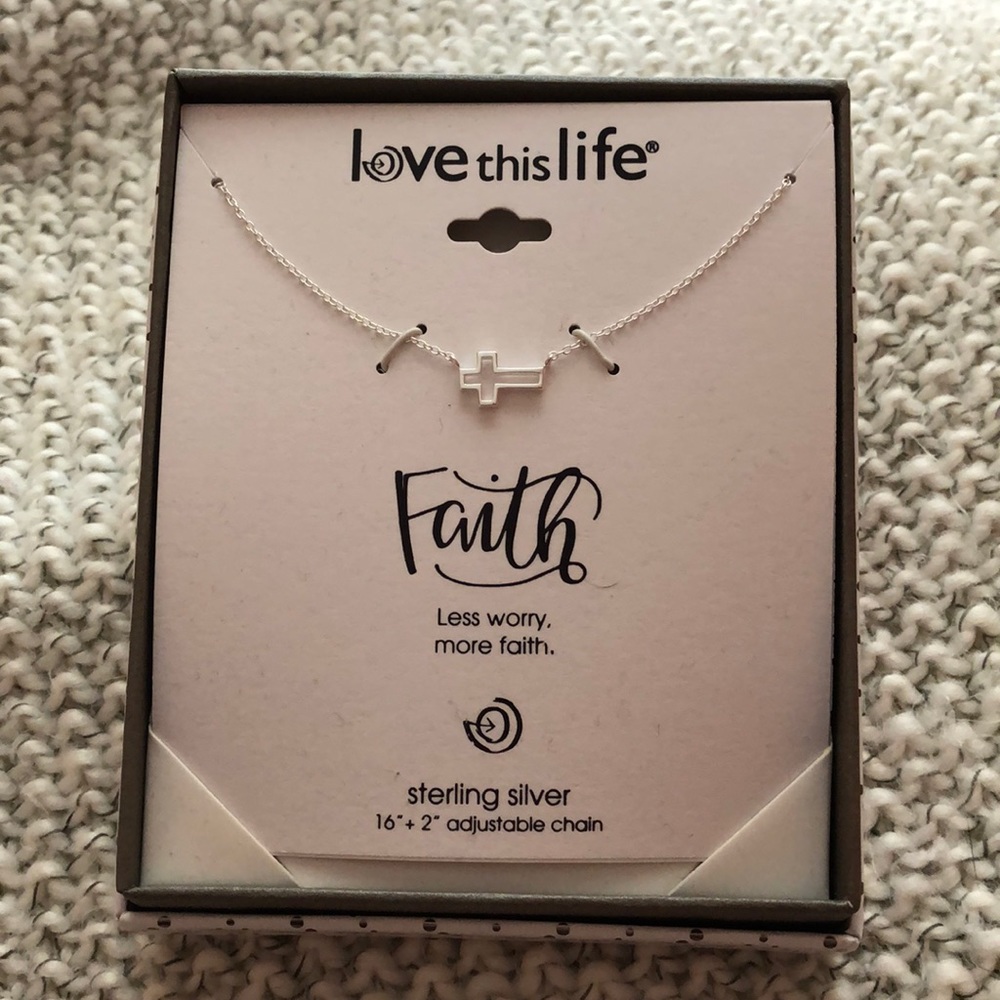 Sterling silver cross necklace